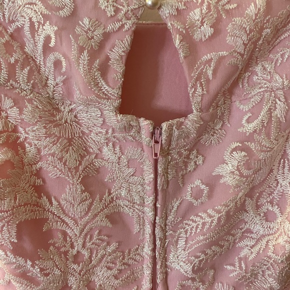 Speechless Kids Girls beautiful sparkling lace pink floral Hi-Low Dress size 5 - Picture 9 of 13